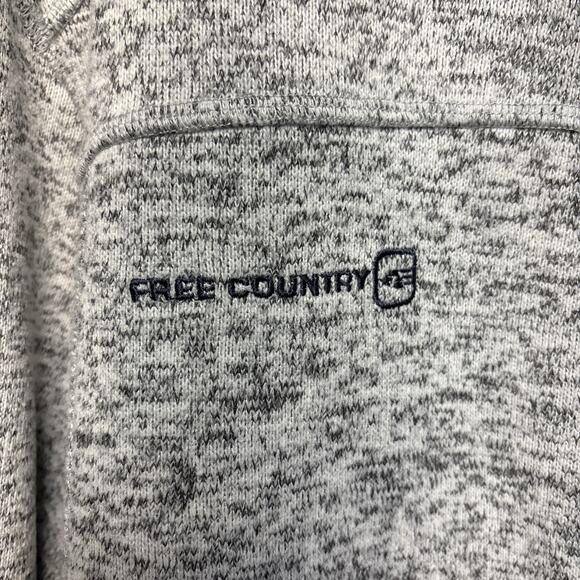 Free Country Sweater Fleece Full Zip Jacket Gray Black Heather XL - Picture 5 of 11